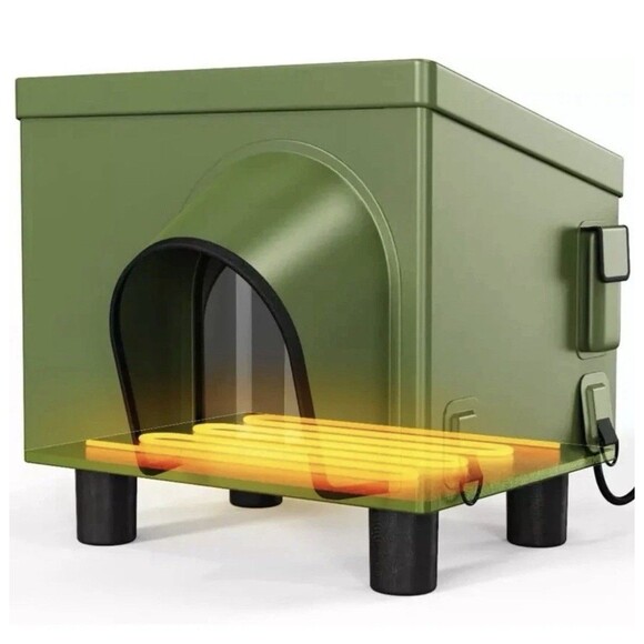 Courpal Weatherproof Outdoor Heated Cat House Insulated Warm Pet Shelter OHCH-02 - Picture 1 of 11